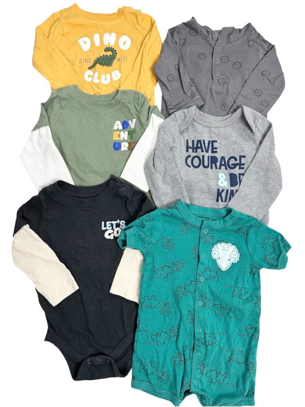 Bundle of 6 Baby Boy One Piece Mix Brand Multicolor 12 Months Pre-owned